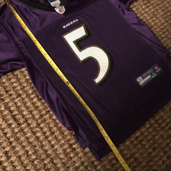 💰 3 for $25 🏷 Kids Rebook Screened Print #5 Joe Flacco Jersey M - Picture 6 of 8